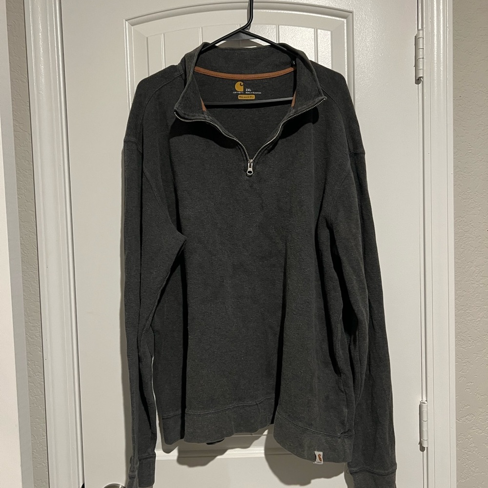 Carhartt Men’s Charcoal Half-Zip Pullover
